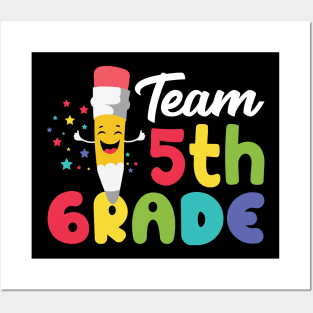 Colorful Team 5th Grade Fifth Grade Squad Posters and Art